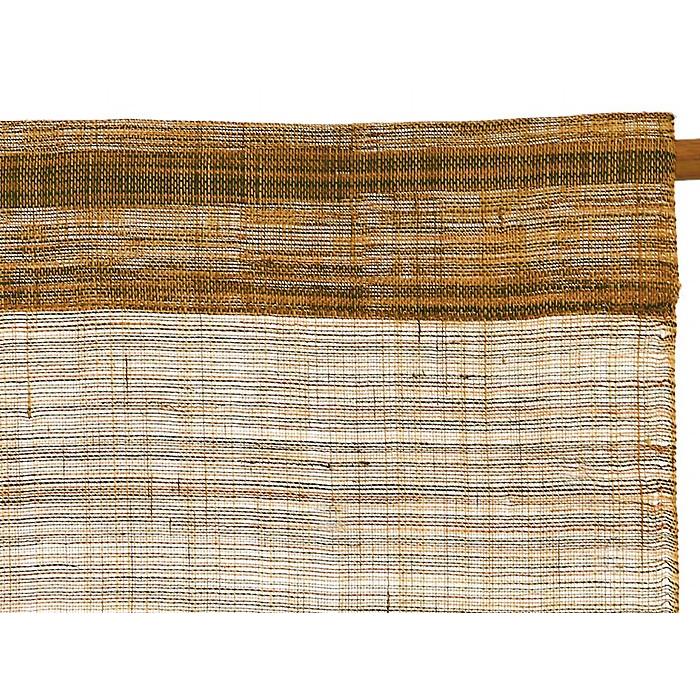 のれん 暖簾 おしゃれ 和風 ロング 麻 夏用 90×150cm こげ茶 無地