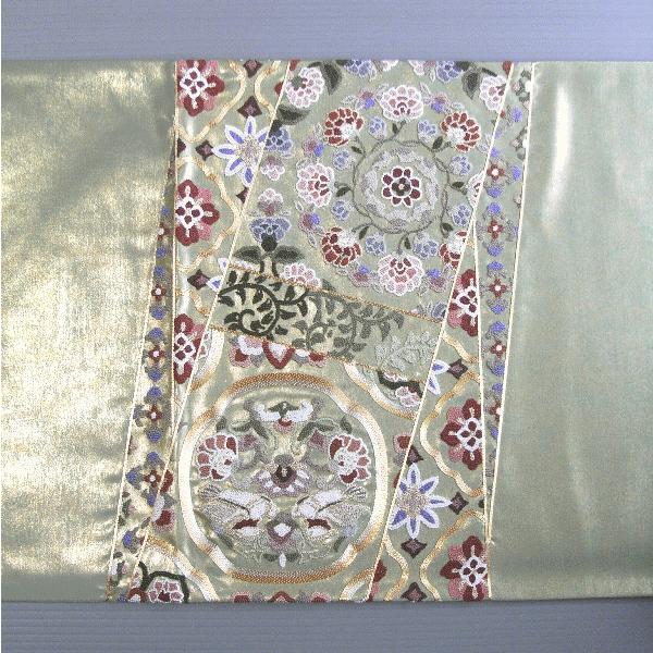 正絹 西陣 袋帯 振袖 江戸褄 訪問着 付下帯 31×460cm 唐草 唐花 鳳凰 