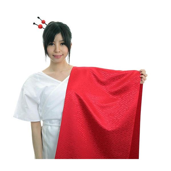 色無地 着物 反物 キング幅 紗綾型 踊り 舞台 日本製 綸子 洗える着物