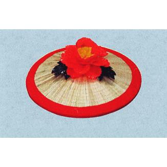 花笠 祭り まつり 音頭 小道具 花笠踊り 祭り用品 赤広巻 花一輪