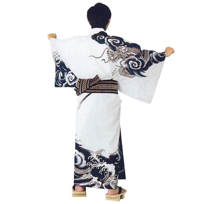 浴衣 ゆかた メンズ 男物 盆踊り 祭り ユカタ 踊り 絵羽浴衣 白 紺