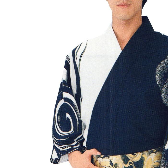 浴衣 ゆかた メンズ 男物 盆踊り 祭り ユカタ 踊り 絵羽浴衣 白 紺