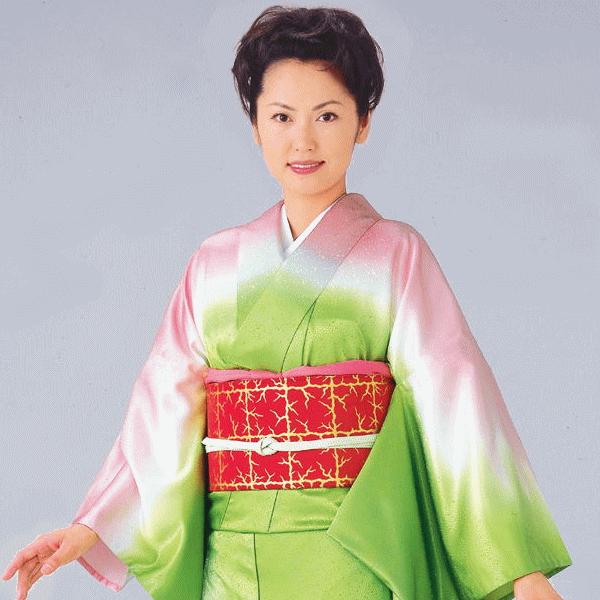 訪問着 着物 反物 女性 男性 踊り 絵羽 洗える着物 鶸色 霰 吹雪