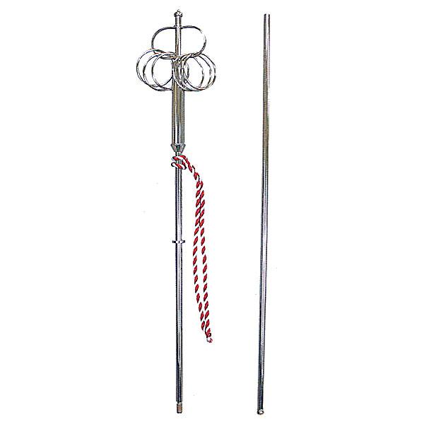 錫杖 しゃくじょう 金棒 チャリン棒 僧侶 錫杖 カッカラ 有声杖 鳴杖 智杖 徳杖 金錫 2本繋ぎ 152cm 小道具