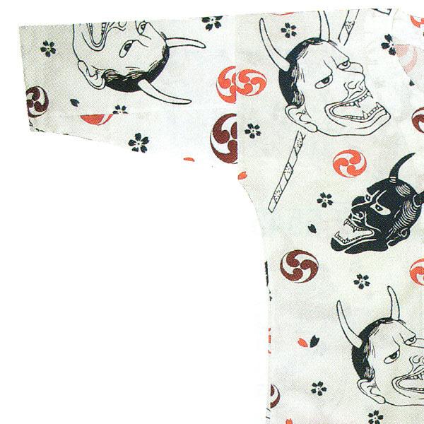 鯉口シャツ 祭り ダボシャツ メンズ レディース 白地 般若 祭り用品