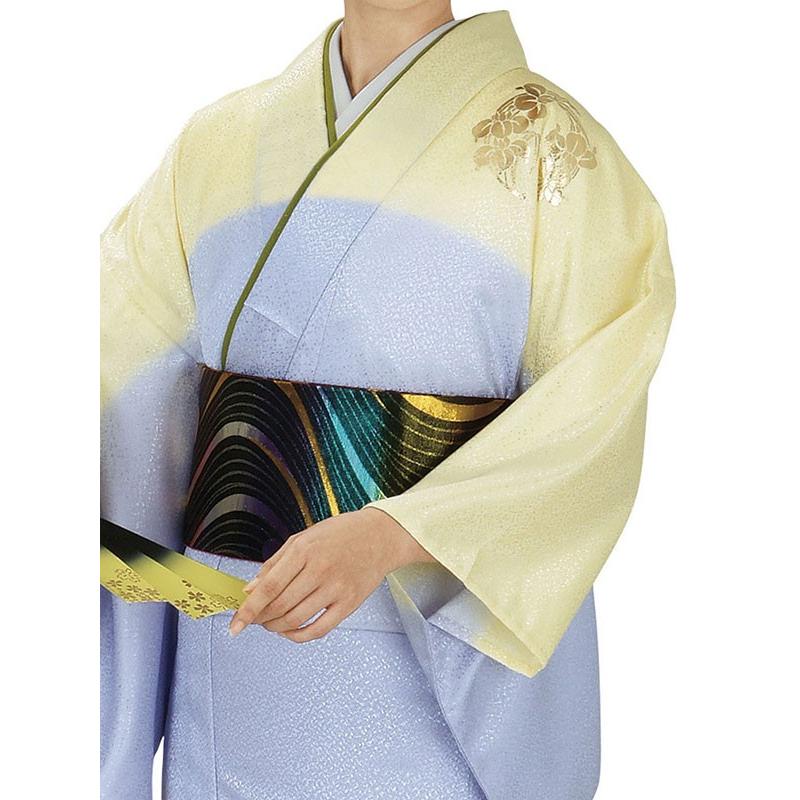 訪問着 着物 反物 女性 男性 踊り 絵羽 訪問着 薄藤色 薄黄色 緑 杜若