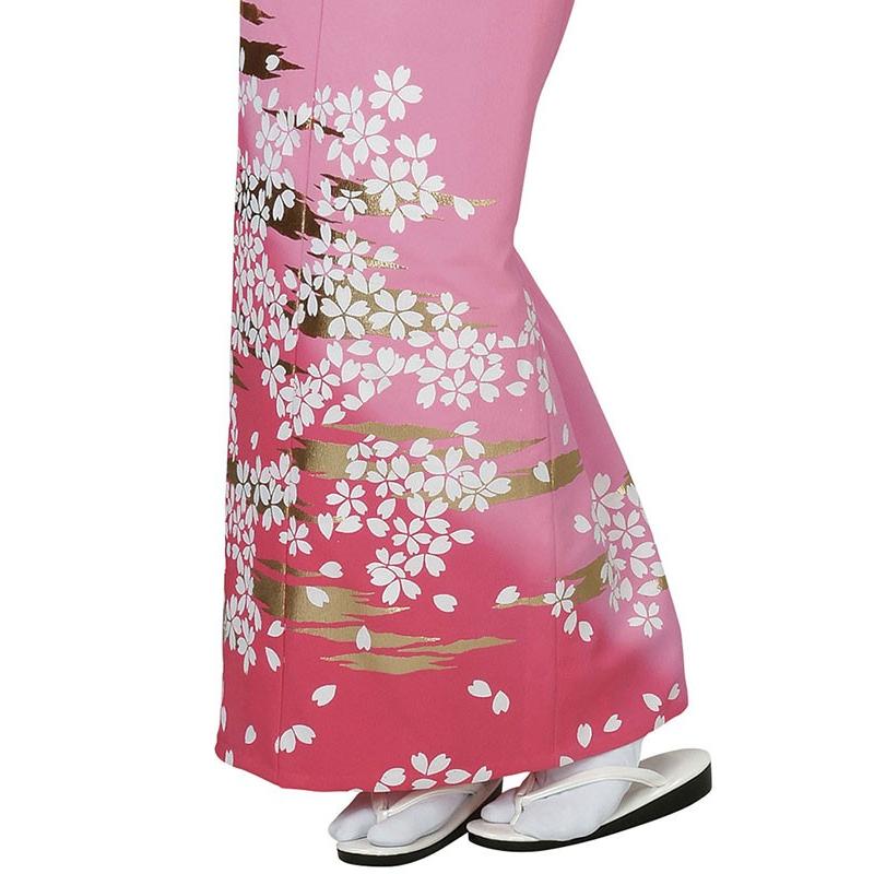 訪問着 着物 反物 女性 男性 踊り 絵羽 ピンク 桜 霞 洗える着物