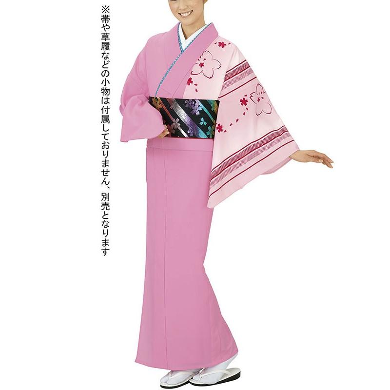 新絵羽着物 レディース プレタ 踊り 絵羽 訪問着 洗える着物 ピンク 桜