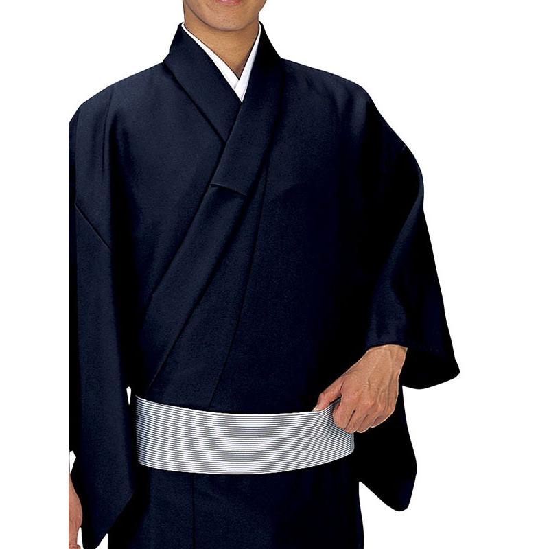色無地 着物 縮緬地 濃紺 色無地 着物 男物 メンズ 単衣 ちりめん 結婚式 成人式 濃紺 洗える