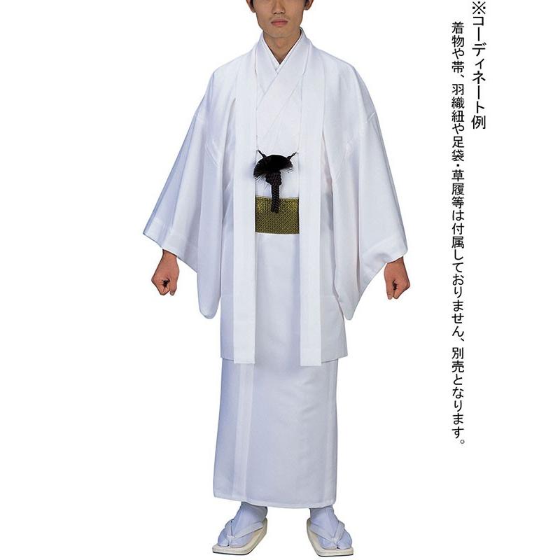 羽織 はおり 男物 メンズ 単衣 ちりめん 結婚式 成人式 パーティー 白  