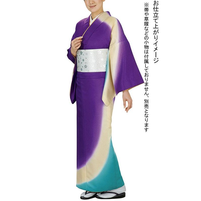 訪問着 着物 反物 女性 男性 結婚式 訪問着 ぼかし 紫 洗える着物 Npd 1218 カメヤダイレクト 通販 Yahoo ショッピング