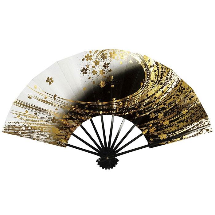 【新品】扇　扇子　舞扇　舞扇子 舞扇子 舞踊 扇子 化粧箱入り 舞扇 踊り 祭り 日本舞踊 日舞 黒骨 黒