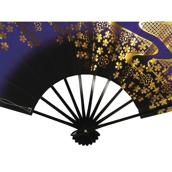舞扇子 舞踊 扇子 化粧箱入り 舞扇 踊り 祭り 日本舞踊 日舞 黒骨 紺青