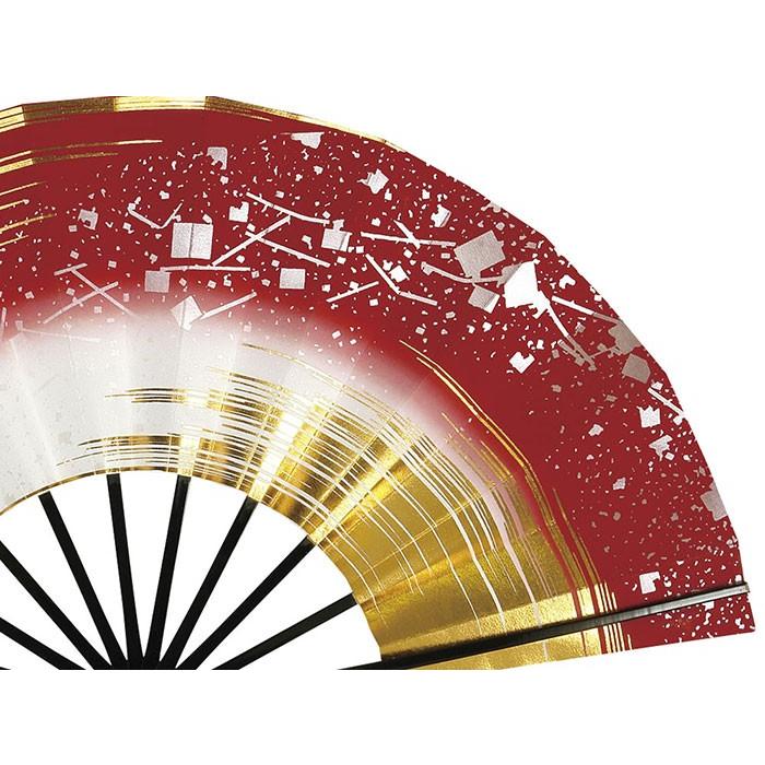 770)舞扇尺舞6本セットため塗えんじ色金詩吟舞踊