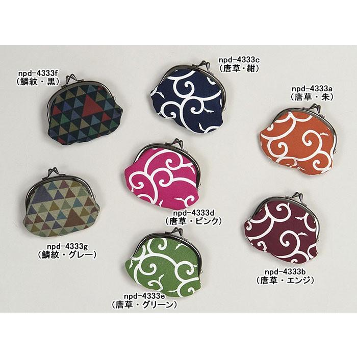がま口財布 小銭入れ 和風 レトロ がま口ポーチ お財布 丸型 : カメヤ