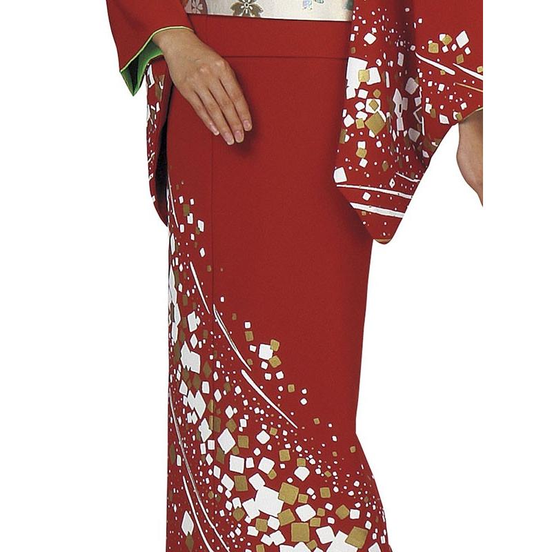 着物　反物　朱色セット 5％OFF】【着物2点セット】【お仕立付き・袷】都粋オリジナル 東レシル