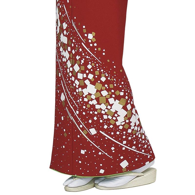 着物　反物　朱色セット Kisste（キステ） 七五三 着物 7歳 女の子 四つ身 朱色 松竹梅 正絹