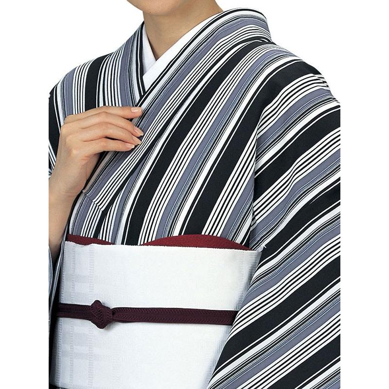 小紋 着物 反物 レディース ちりめん 踊り 舞台 レトロ 洗える着物 黒