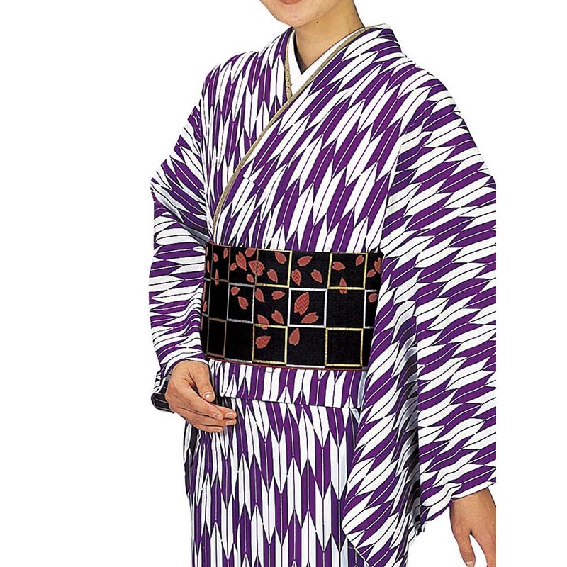 小紋 着物 反物 レディース ちりめん 踊り 舞台 レトロ 洗える着物 矢 