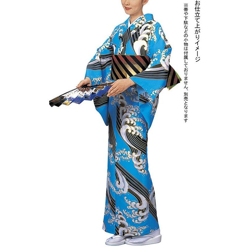 小紋 着物 反物 レディース 手染め 踊り 舞台 大正ロマン 洗える着物