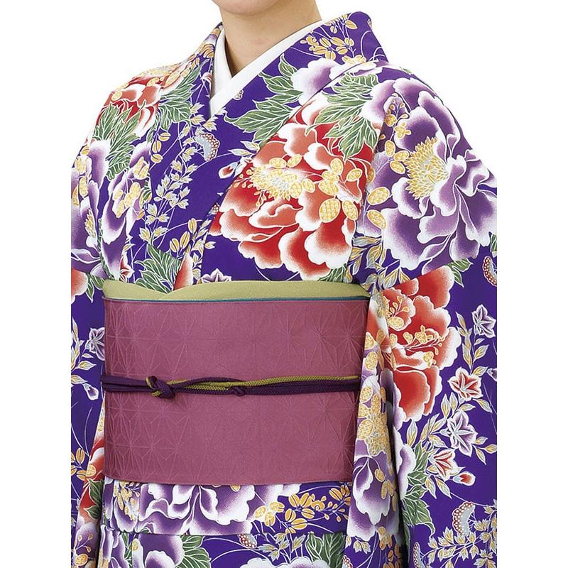 丸洗い済 【大正ロマン風】紫の小紋花繋