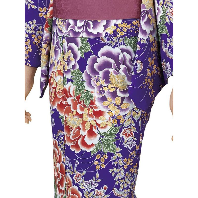 小紋 着物 反物 レディース 手染め 踊り 舞台 大正ロマン 洗える着物