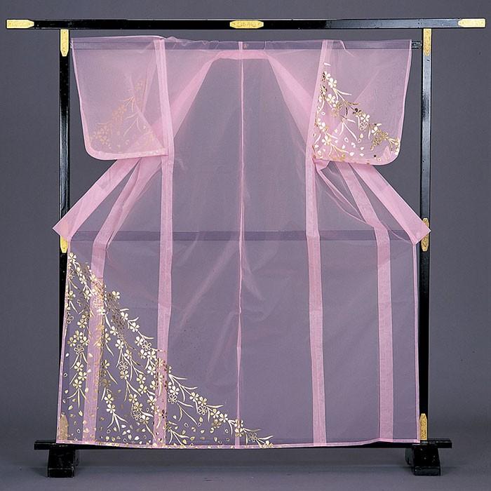 被衣 かつぎ かずき 踊り 衣被 きぬ かつぎ 日本舞踊 歌舞伎 ピンク 枝垂れ桜 金箔 踊り衣装、着物