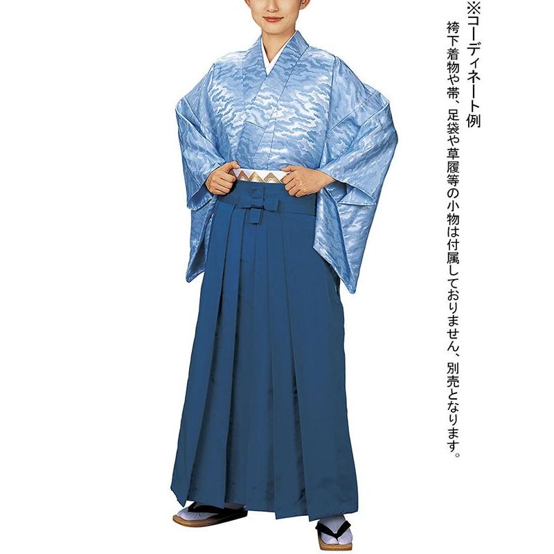 袴（納期約14日） メンズ レディース 馬乗り袴 無地 成人式 茶道 踊り 袴 日本製 濃藍_3