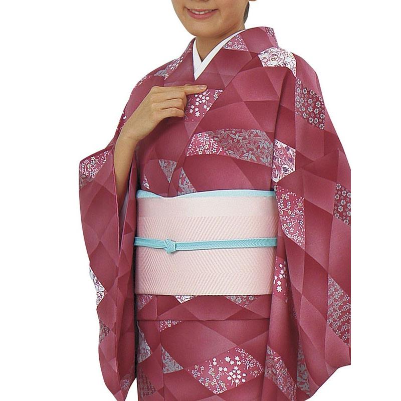 小紋 着物 反物 レディース ちりめん 踊り 舞台 シック 洗える着物 苺