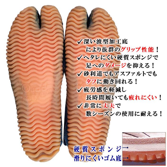 足袋 祭り たび 祭足袋 デニム ジョグ クッション ブルー 地下足袋