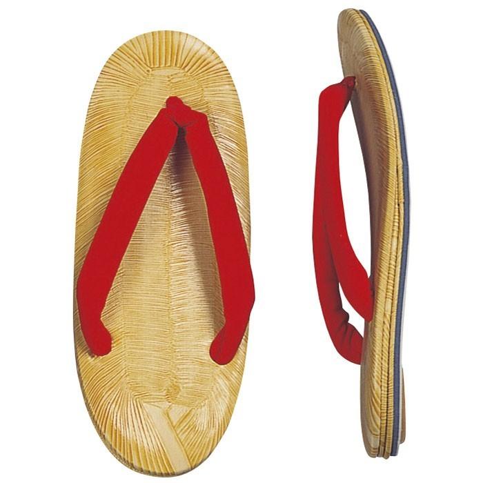 草履 ぞうり レディース 雪駄 赤鼻緒 合皮底 祭り 着物 浴衣 和装履物