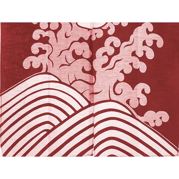 のれん 湯 暖簾 ゆ 温泉 風呂場 浴室 女湯 90×120cm エンジ : カメヤ