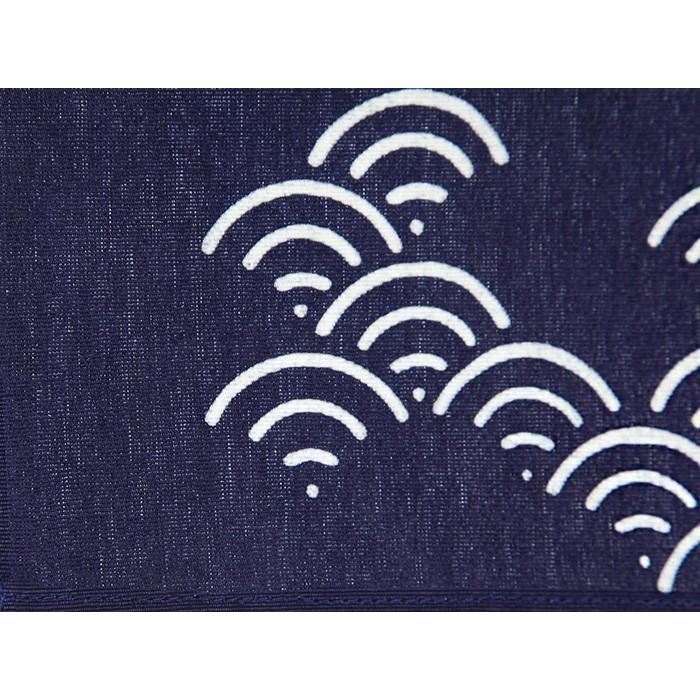 のれん おしゃれ カウンター 暖簾 和風 ショート 85×20cm 紺 青海波