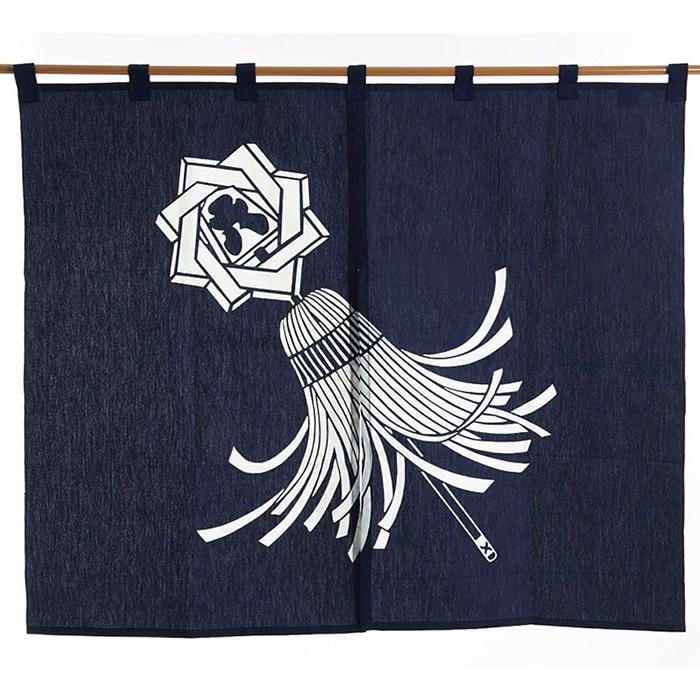 のれん おしゃれ 暖簾 和風 玄関 台所 居間 85×75cm 纏 : カメヤ