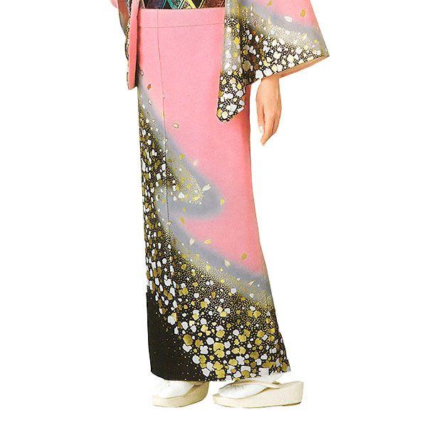 訪問着 女性 プレタ 踊り 絵羽 洗える着物 ローズピンク 霰 : カメヤ