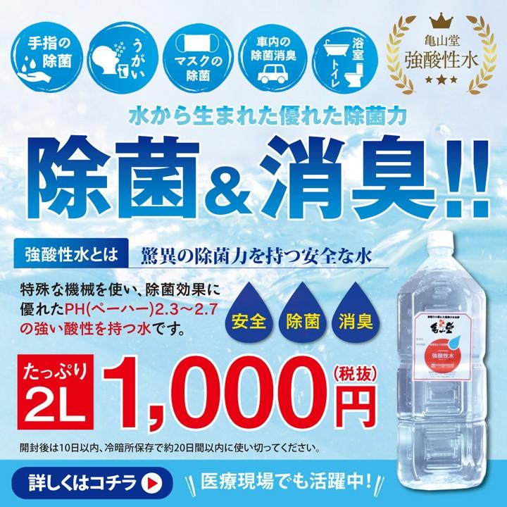 亀山堂 強酸性水 2L 除菌水 消臭 電解水 赤ちゃん おもちゃ ペット