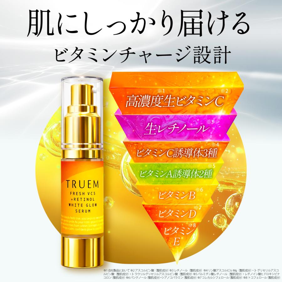 亀山堂 トゥルーム TRUEM 高濃度 ビタミンC レチノール 美容液