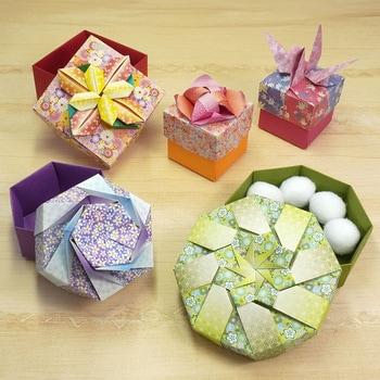 小物入れ折り紙（15.0）和箱和柄千代紙とタント紙おりがみで作る折り紙 