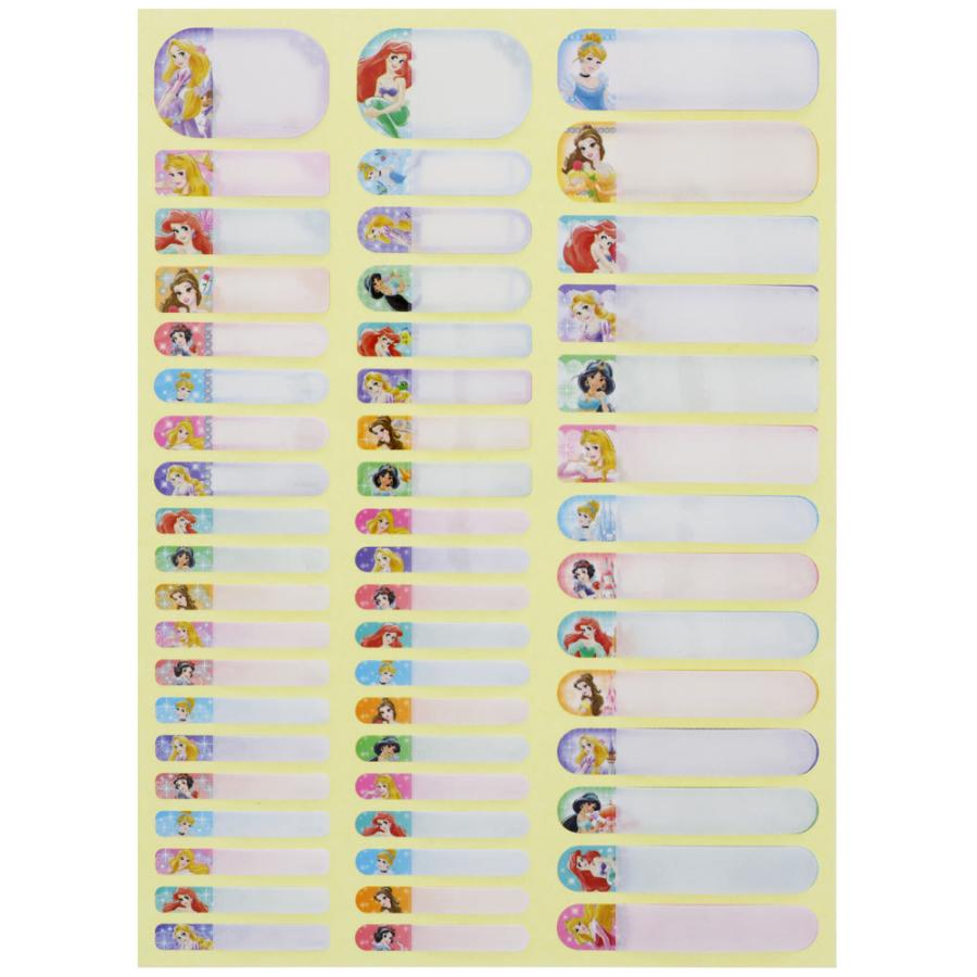 ディズニープリンセス Disneyprincess 保護透明シール付きネームシールいつでもなまえシール 即納送料無料 b お名前シール
