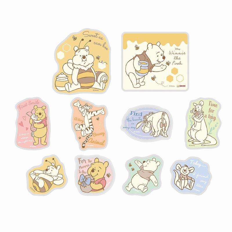 くまのプーさん[DisneyWinniethePooh]NewLifeCollection貼って剥がせるステッカーセット（チャックケース入りシールセット）(S8589097)｜kami-bungu｜03