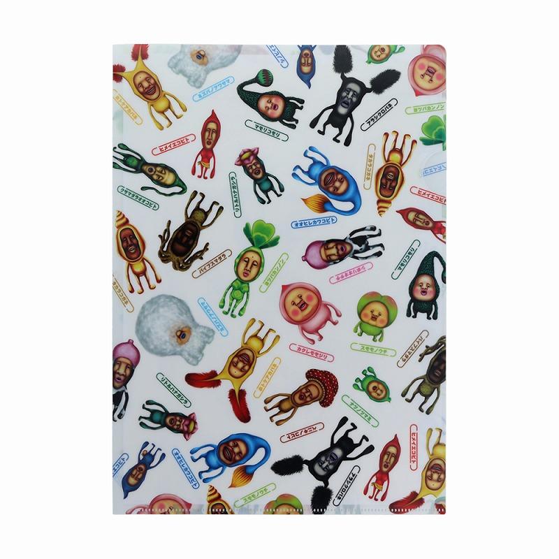 サンスター文具 こびとづかん集合柄クリアファイルA4（S2139294） : 紙