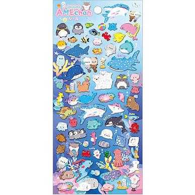 Q-LiA（クーリア） うみのいきもの ラメAMEchanシール (QL-01198) : 紙