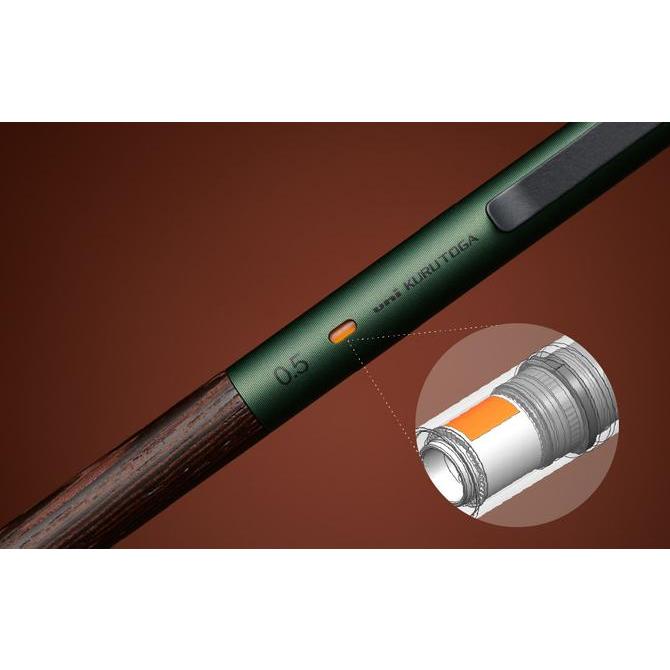 三菱鉛筆 クルトガウッド（木製グリップ軸クルトガ）[KURUTOGA