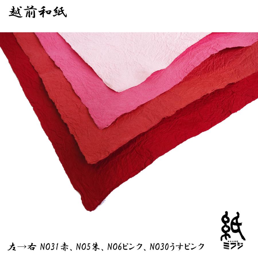 和紙 越前和紙 強制紙 手漉き 赤系｜kami-mifuji｜02