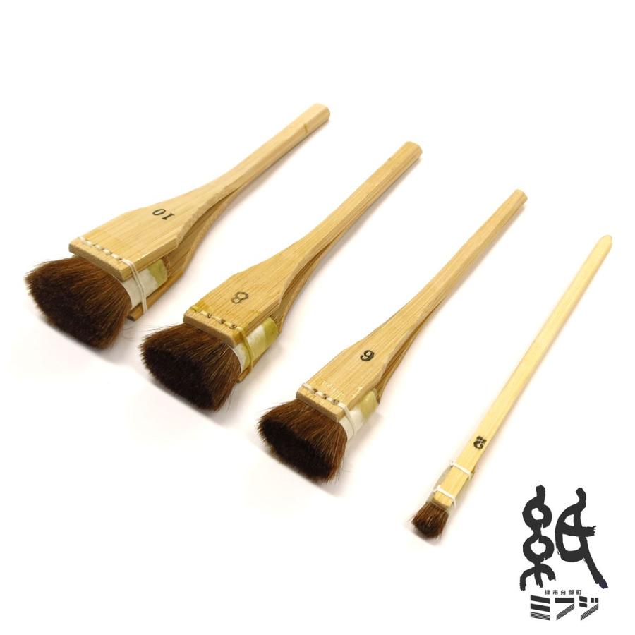紅型用刷り込み刷毛　74本 伊勢型紙 刷り込み刷毛 ＃8 : 紙・文具の専門店ミフジ Yahoo!店 - 通販