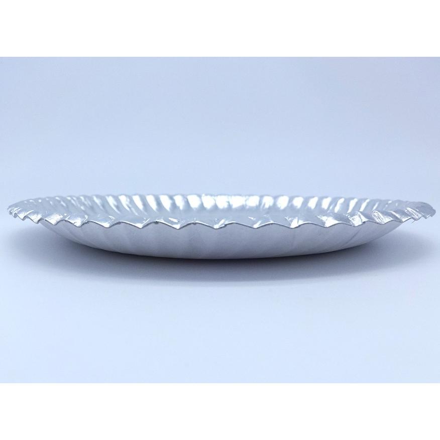 F4-1）菊型紙皿シルバー6号140mm：50枚 ふちどりがおしゃれで可愛い銀色の使い捨て紙皿｜kami-plaza｜03