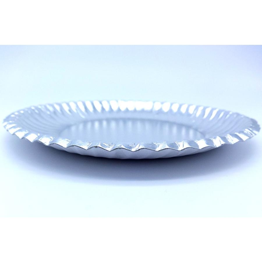 F4-1）菊型紙皿シルバー6号140mm：50枚 ふちどりがおしゃれで可愛い銀色の使い捨て紙皿｜kami-plaza｜04