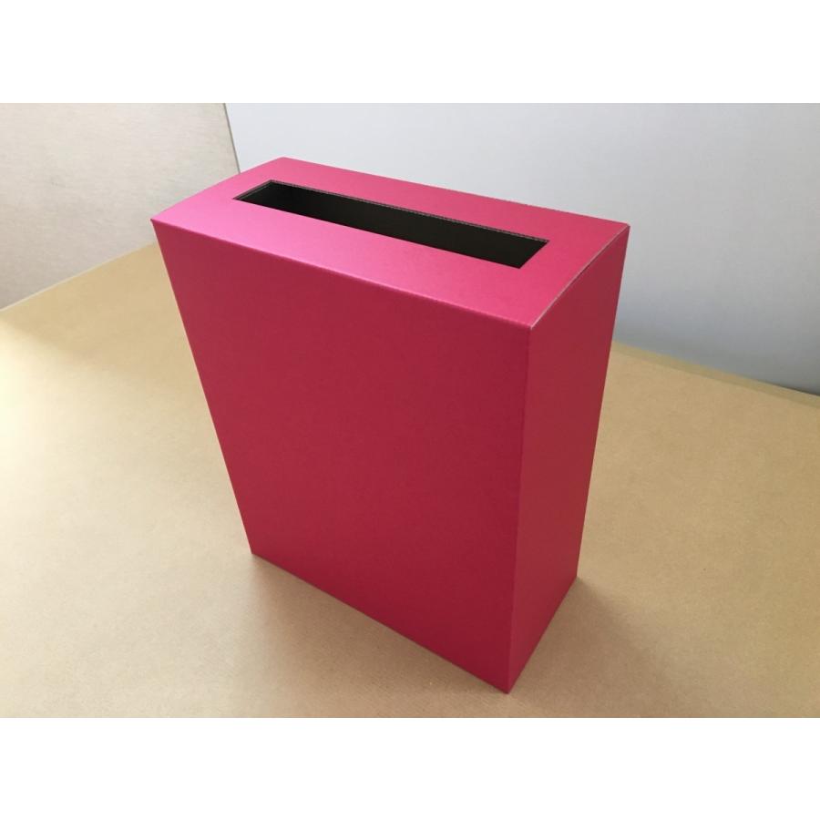 100％再生ダンボール アンケートボックス マッドレッドカラー A4サイズ