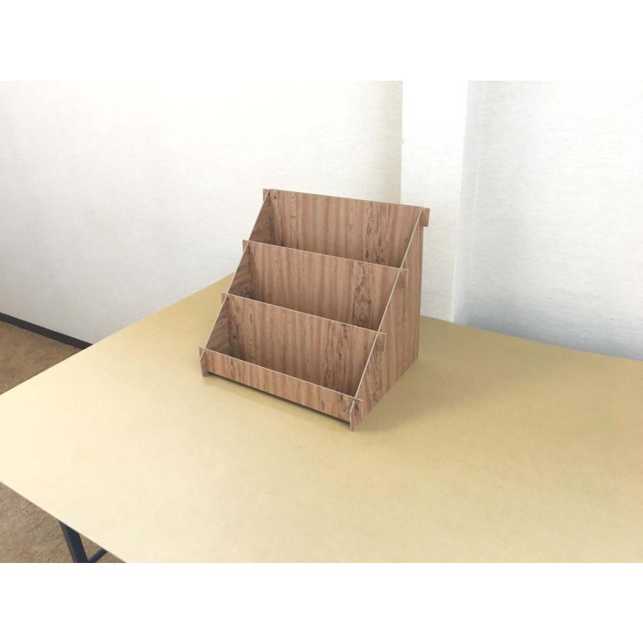 100％再生ダンボール ひな壇 陳列什器 組立式ディスプレイ スタンド 幅