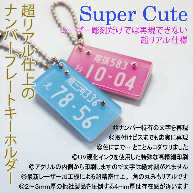 カラフルナンバープレートキーホルダー8個セット カラフルナンバープレートキーホルダー8個セット